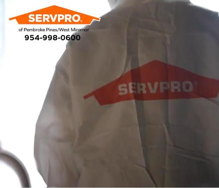 A SERVPRO® technician performs a mold inspection.